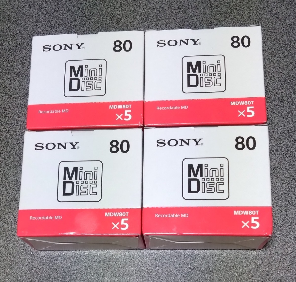 [送料無料・新品・未使用]　SONY/ソニー　MD/Mini Disc 80分　MDW80T/計20枚セット　　_画像1