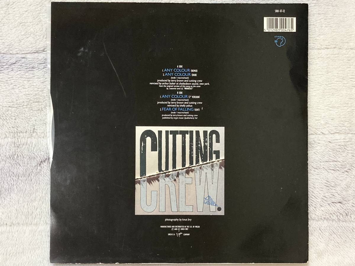 【80's】Cutting Crew / Any Colour （1987、12 Inch Maxi-Single、UK盤、Arthur Baker Remixes、Shelly Yakus Remix）_画像2