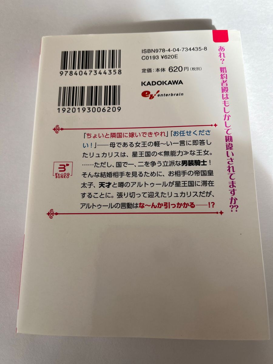 男装王女の華麗なる輿入れ （ビーズログ文庫　あ－７－０６） 朝前みちる／〔著〕