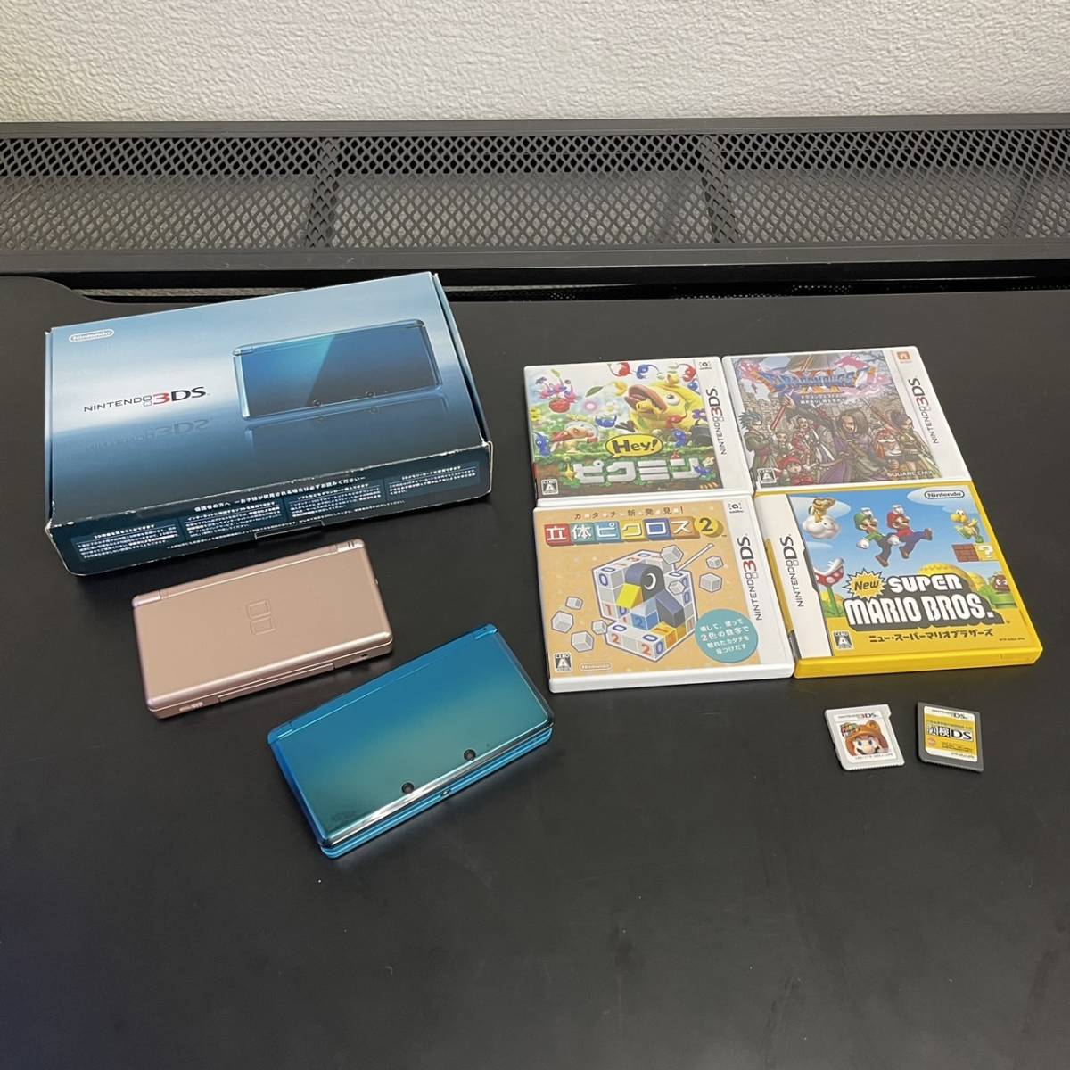 1000円スタート【まとめ】Nintendo 3DS DSLite 本体 ゲームカセット ピクミン ドラクエ スーパーマリオ 中古_画像1