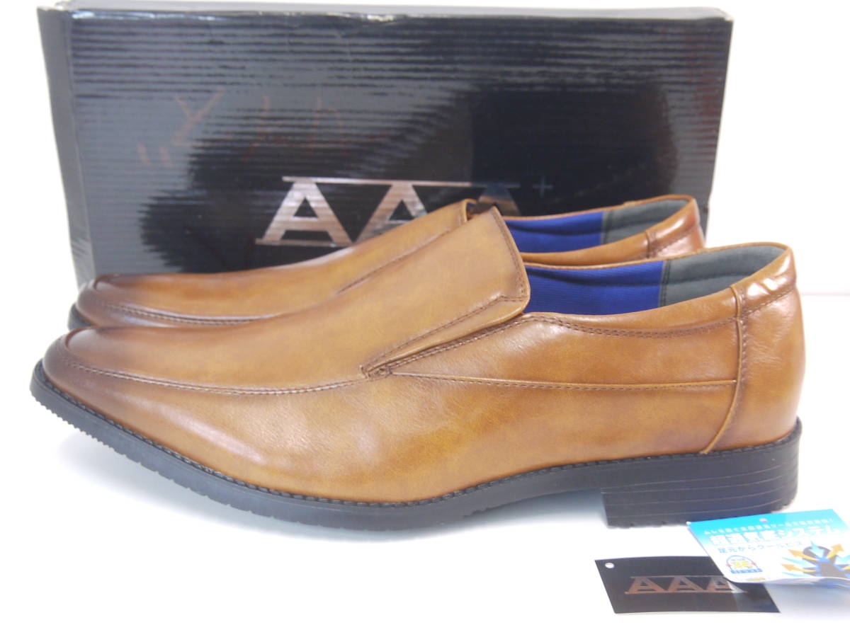 65 新品 AAA+ 30.0 3E ビジネスシューズ 紳士靴 LBR ライトブラウン 滑りにくい/軽量/衝撃吸収/大きいサイズ _画像3
