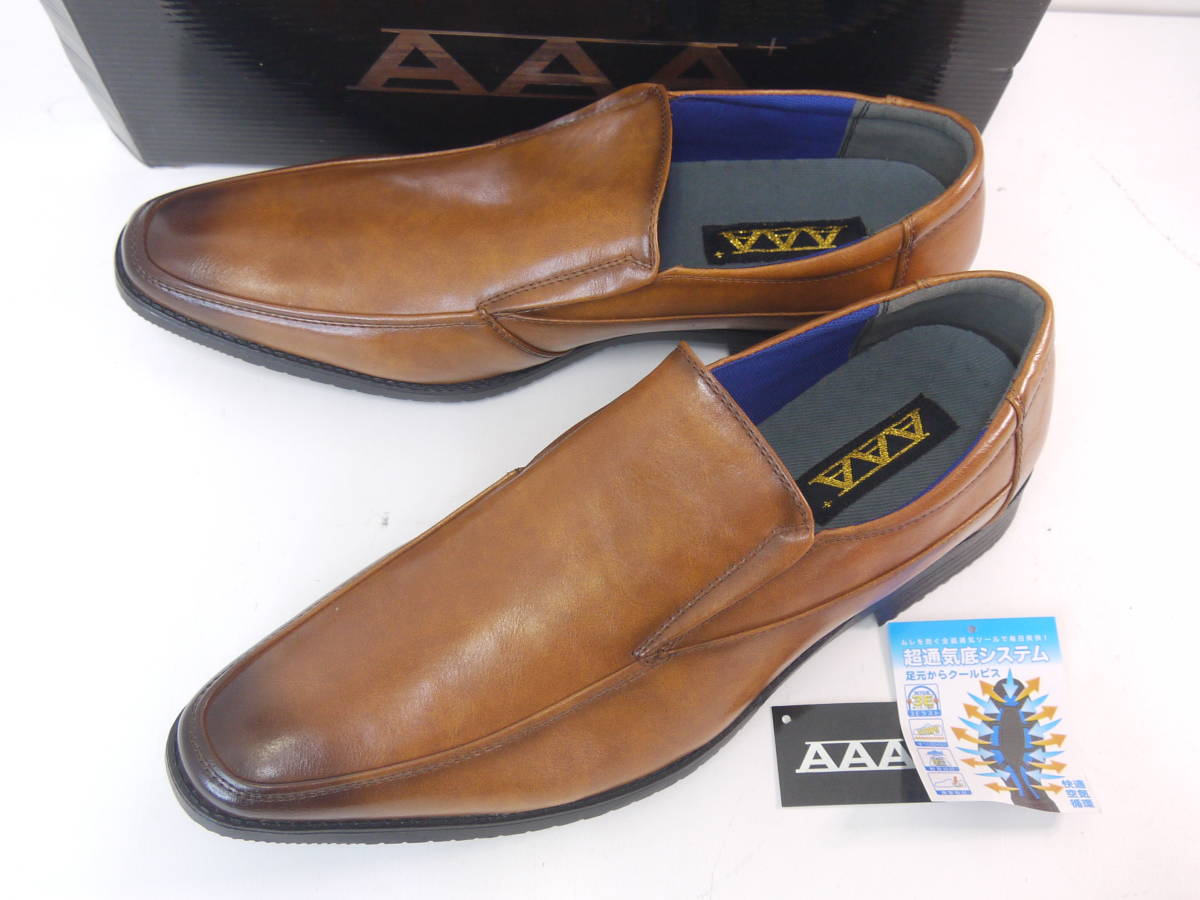 65 新品 AAA+ 30.0 3E ビジネスシューズ 紳士靴 LBR ライトブラウン 滑りにくい/軽量/衝撃吸収/大きいサイズ _画像2