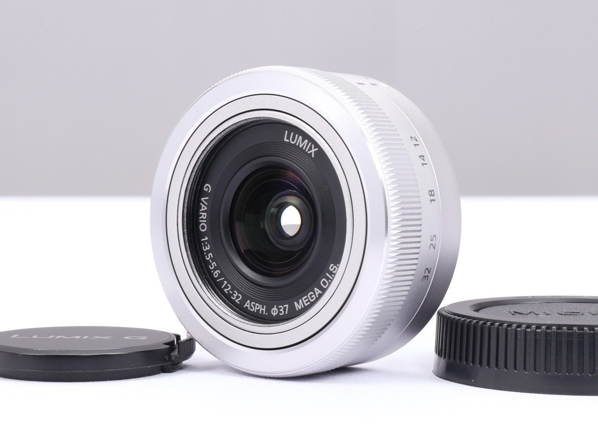 【 極美品 | 動作保証 】 Panasonic LUMIX G VARIO 12-32mm F3.5-5.6 ASPH. MEGA O.I.S. H-FS12032 シルバー_画像1