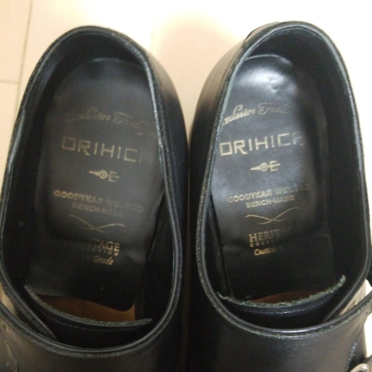 ORIHICA　オリヒカ　モンクストラップ　ビジネスシューズ　ブラック　黒　size6 1/2_画像2