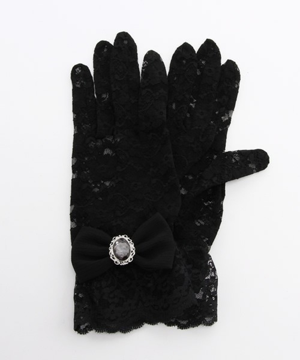 839◇総レースＰＴグローブ 黒 ブラック axes femme アクシーズファム IS634X01 手袋 5本指 グローブ gloves アクセ アクセサリー ゴシック