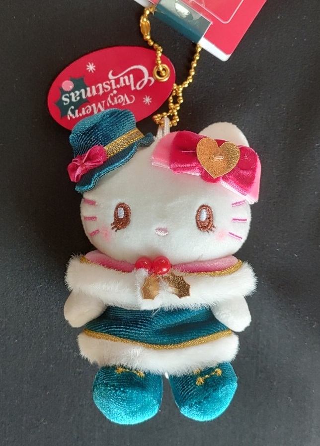 554◇ハローキティマスコットキーチェーン 2023 USJ クリスマス NO LIMIT Christmas 限定 希少 キティ Hello Kitty マスコット