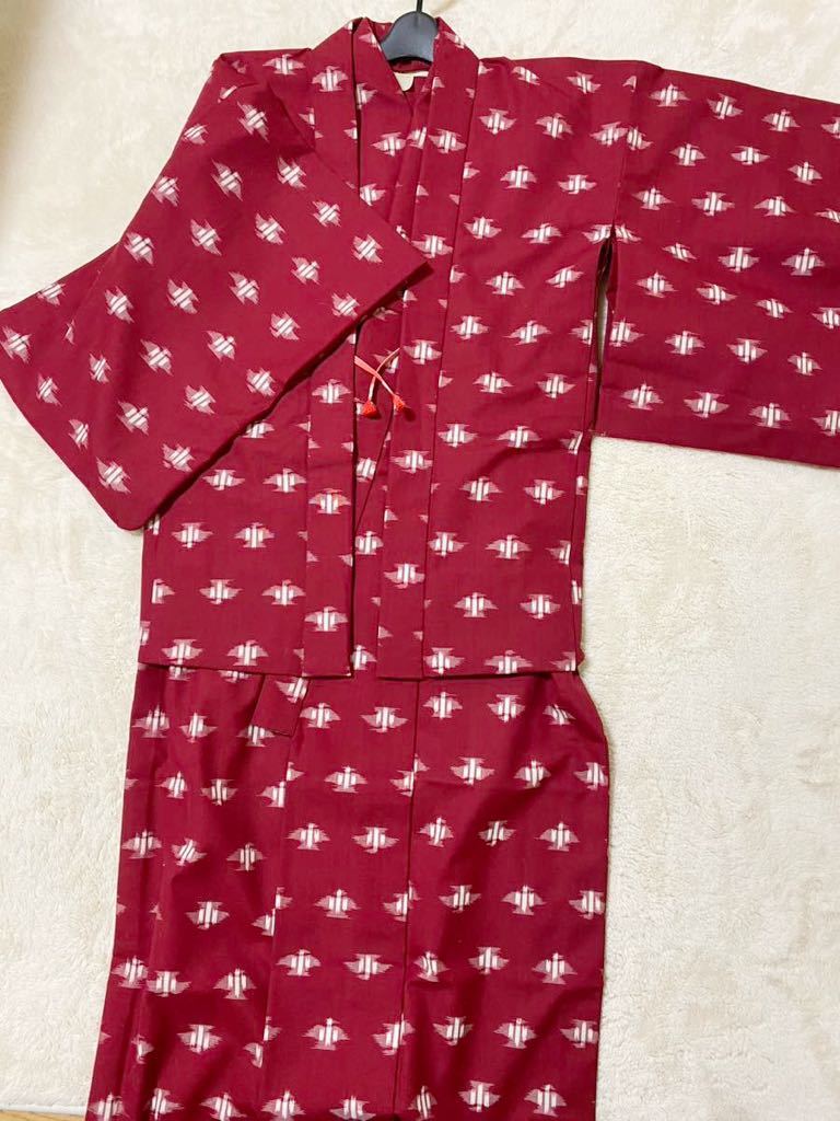  Showa Retro античный перо тканый кимоно комплект 