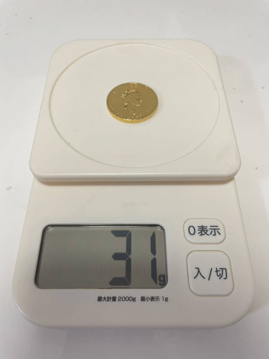 落札者様音信不通の為再出品【極美品】K24 金貨幣　メイプルリーフ金貨　50ドル　重量31.1g 1991年　純金　9999 CANADA FINE GOLD 1OZ_画像7