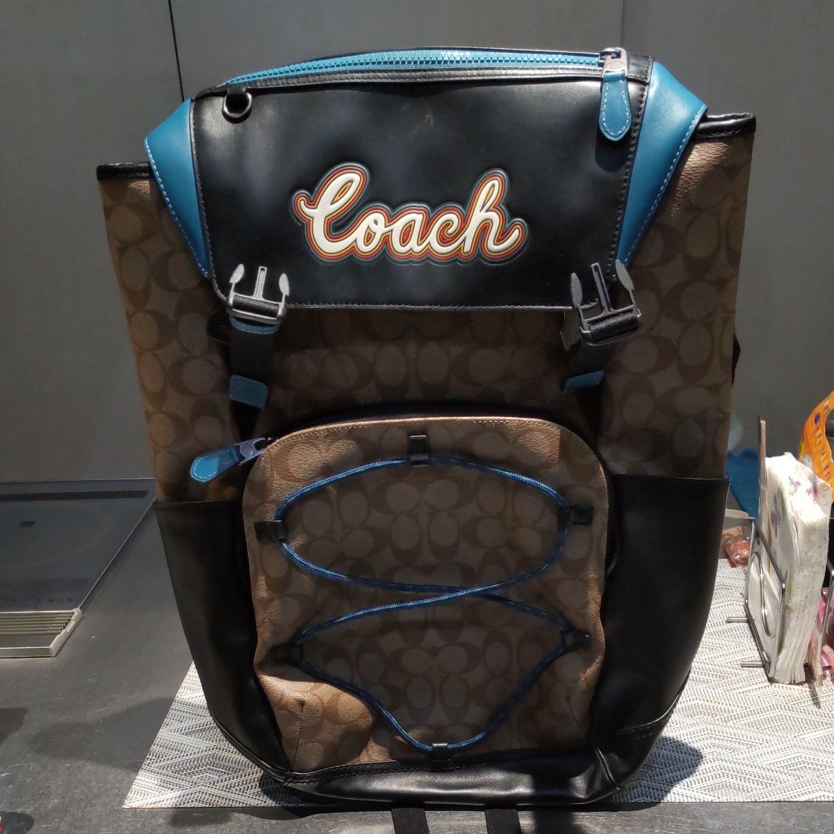 COACHレア美品バックパックリュックシグネチャーレザー Yahoo