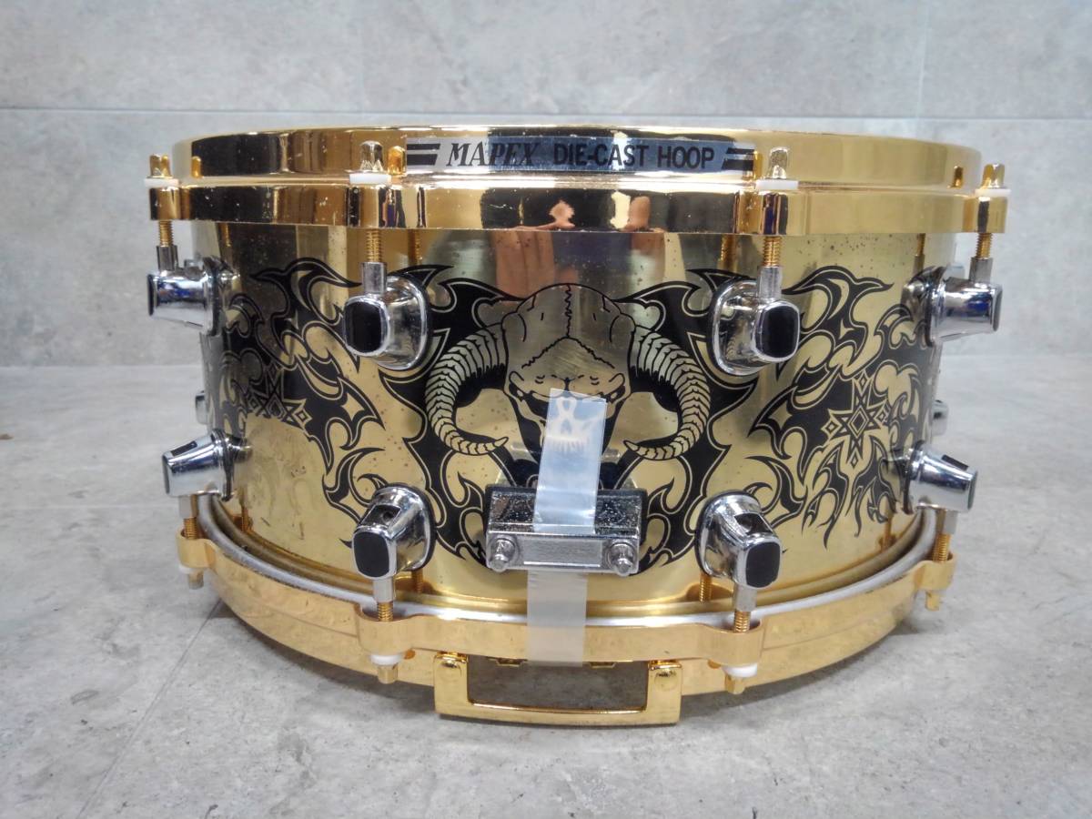 H288144(122)-802/TR0　MAPEX BRASSスネア BR765DH Limited Edition 14×6.5_画像4