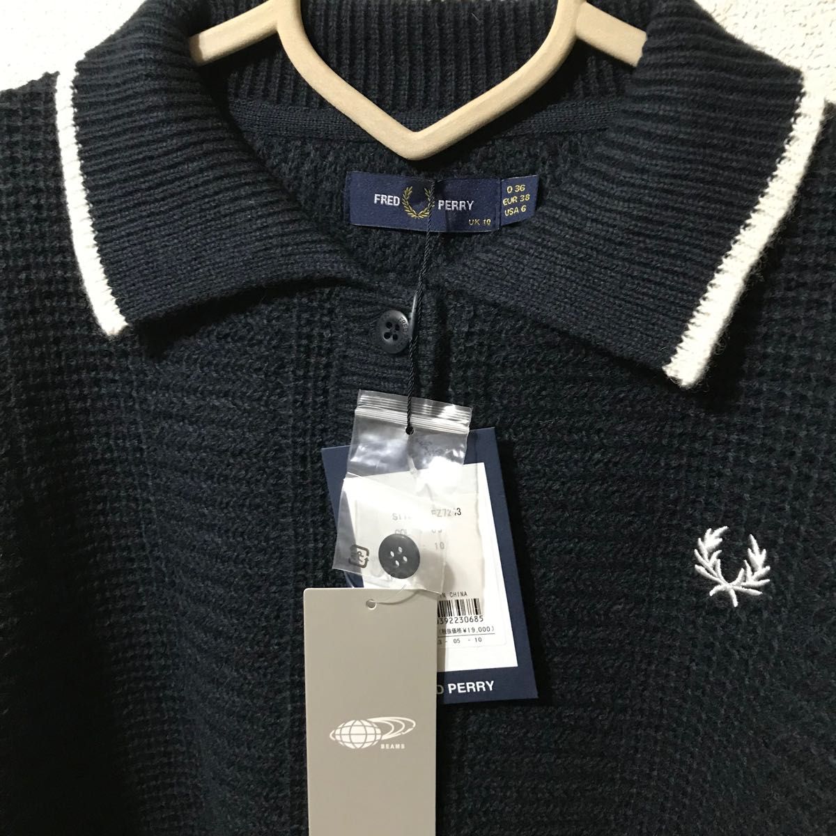 新品 フレッドペリー レイビームス 別注 カラー カーディガン 新品 フレッドペリー レイビームス 別注 カラー カーディガン