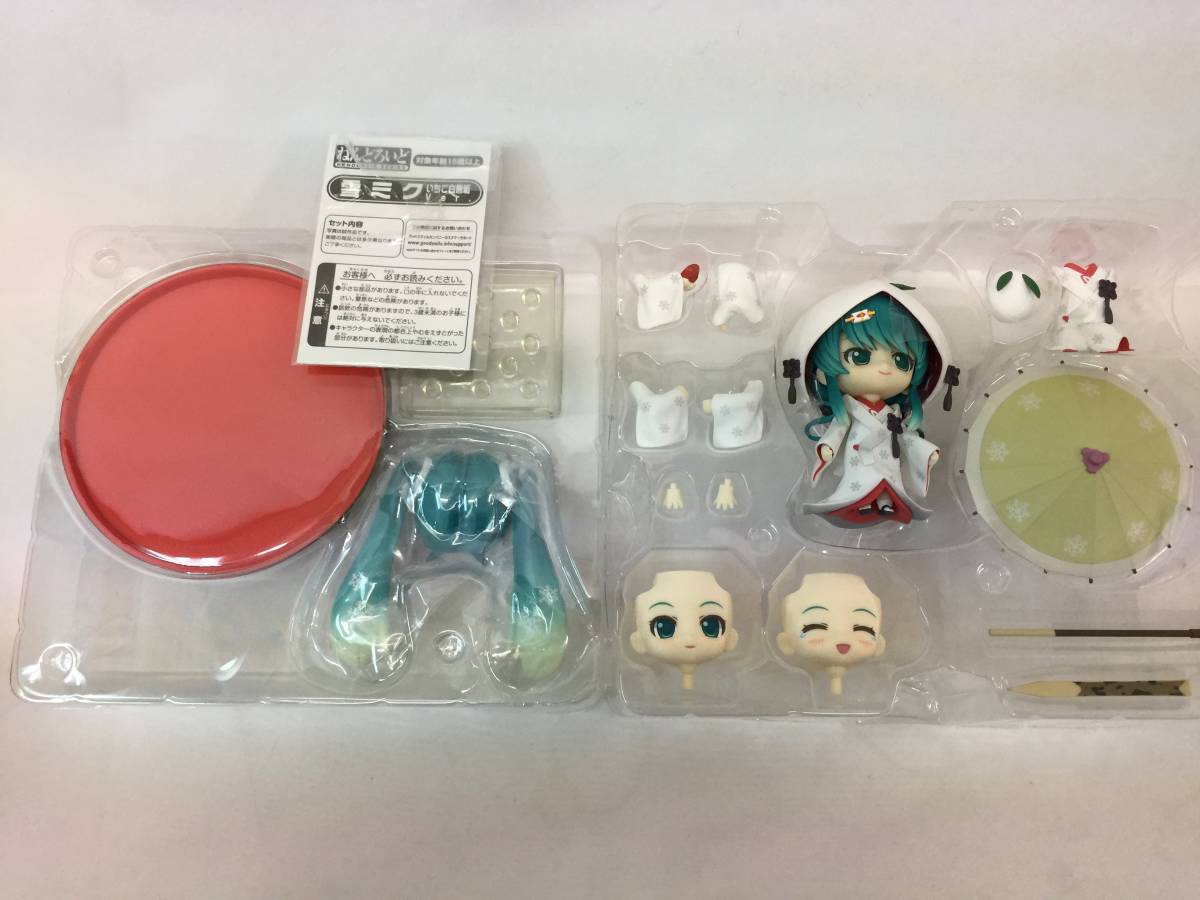 ●中古品● ねんどろいど 雪ミク いちご白無垢Ver. _画像3