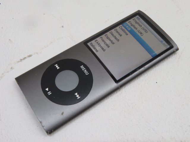 ●●Apple A1285 iPod 8GB ブラック アップル iPod nano 4世代 音楽プレーヤー イヤホン付き 動作品 88030●●！！_画像1