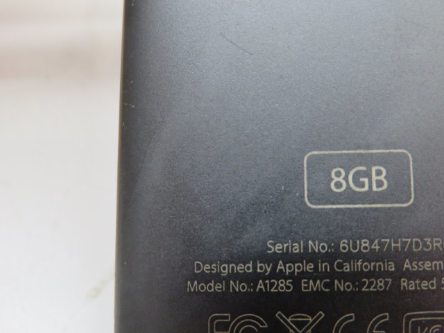 ●●Apple A1285 iPod 8GB ブラック アップル iPod nano 4世代 音楽プレーヤー イヤホン付き 動作品 88030●●！！_画像7