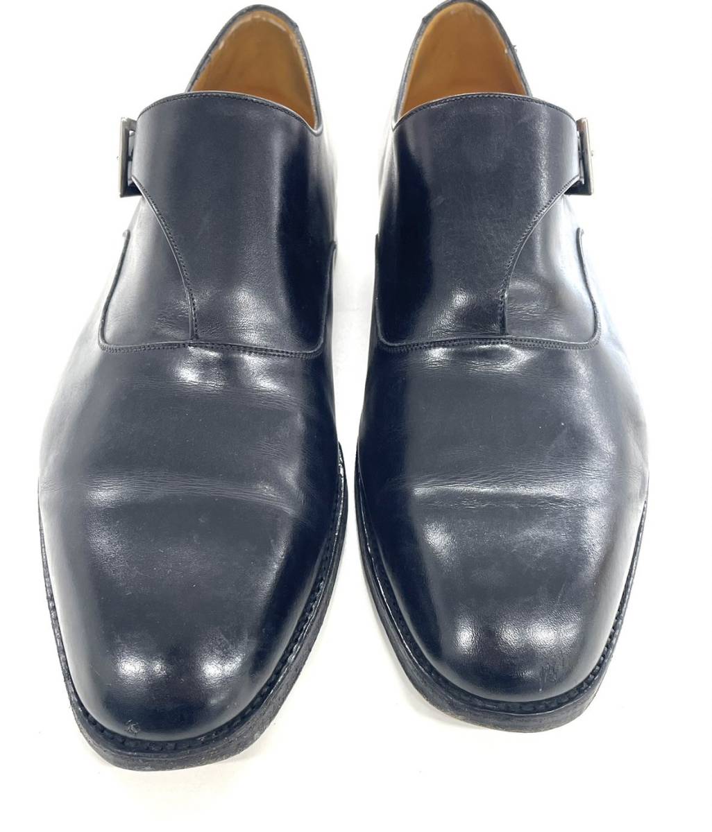 C212-W7-778 YANKO ヤンコ 革靴 レザーシューズ メンズ ブラック 8 1/2サイズ(約26.5㎝) シューキーパー付き ビジネス ②_画像3