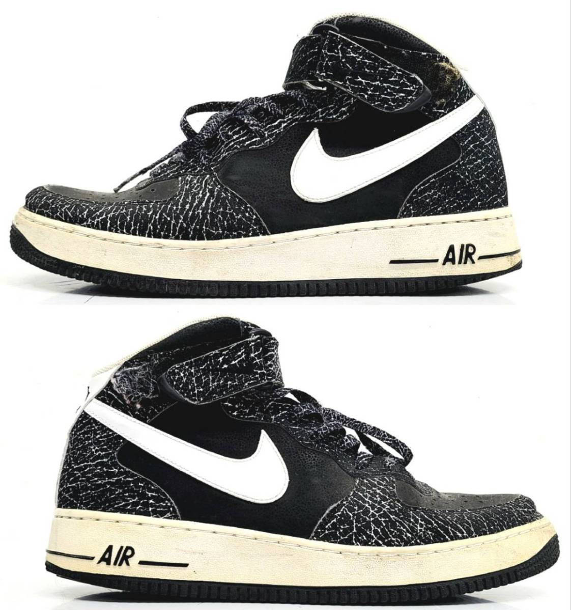 B300-W13-307 NIKE ナイキ AIR FORCE 1 MID ’07 エアフォースワン ミッド 07 ブラック 315123-022 30㎝ メンズ スニーカー ④_画像5