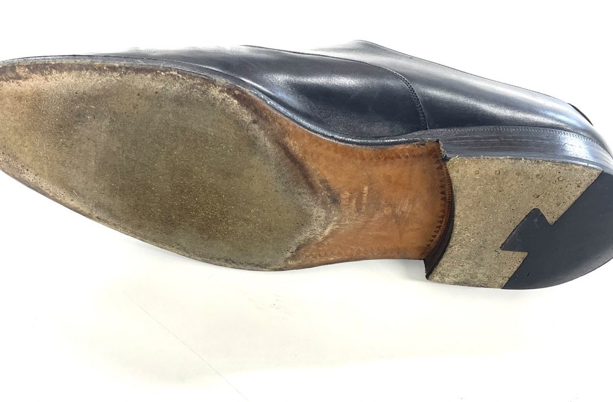 C212-W7-778 YANKO ヤンコ 革靴 レザーシューズ メンズ ブラック 8 1/2サイズ(約26.5㎝) シューキーパー付き ビジネス ②_画像7