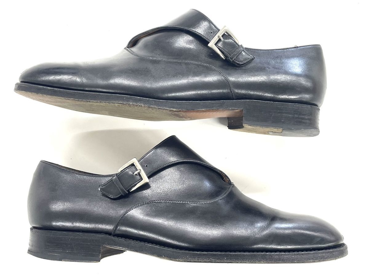 C212-W7-778 YANKO ヤンコ 革靴 レザーシューズ メンズ ブラック 8 1/2サイズ(約26.5㎝) シューキーパー付き ビジネス ②_画像5
