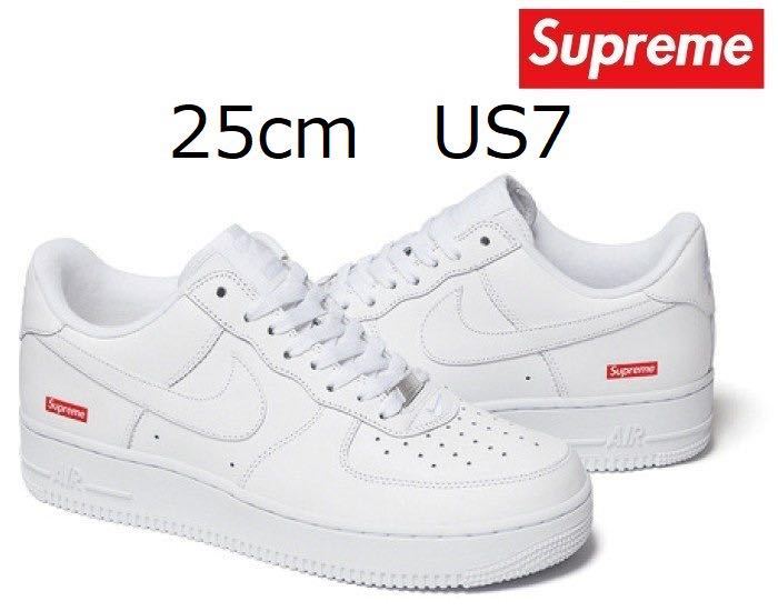 希少25cm Supreme × NIKE Air Force 1 Low White US7 シュプリーム