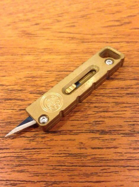 抗菌 真鍮製 TUKK BRASS keychain EDC 真鍮製カッターナイフ