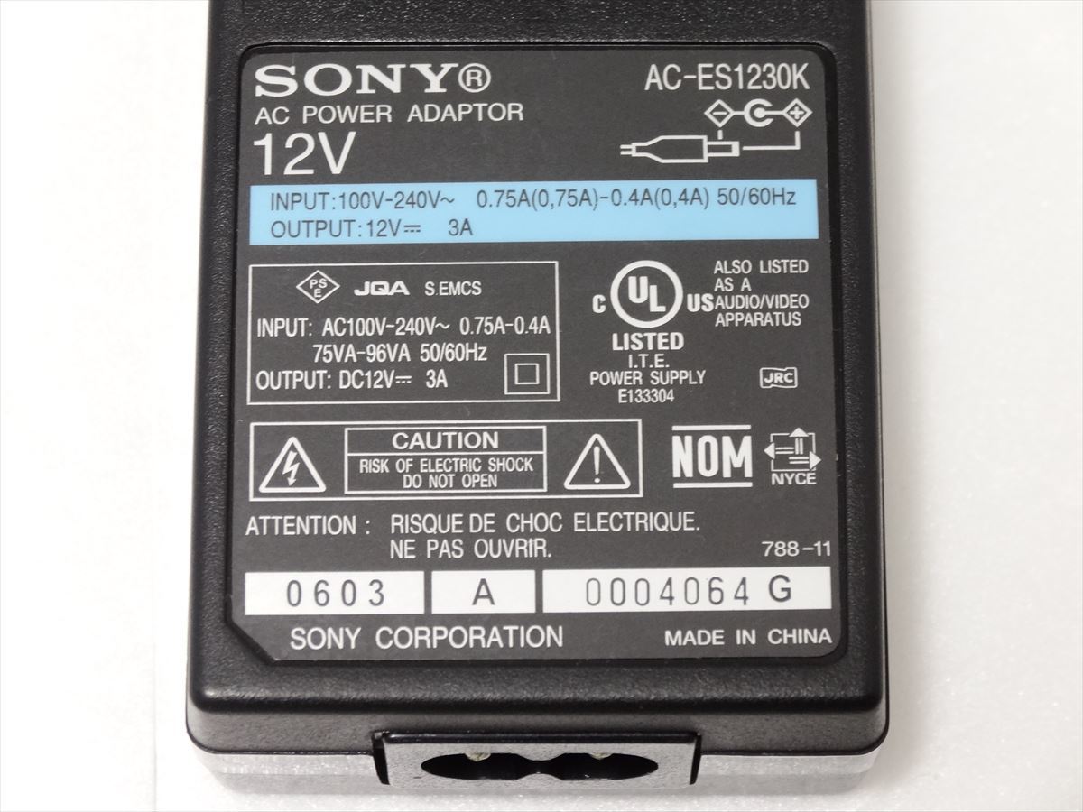 SONY 純正 ACアダプター AC-ES1230K ソニー 充電器 送料250円 　823_画像4