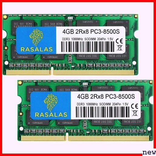 新品★ 8GB 2x4GB Apple専用増設メモリ RAM DIMM 1 1067MHz PC3-8500S メモリ 225_画像1