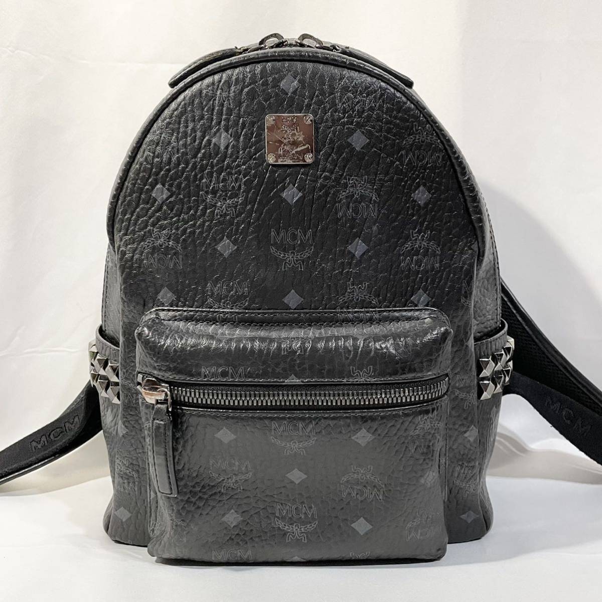美品◎ MCM ヴィセトス リュック ブラック スタッズ スモールサイズ-