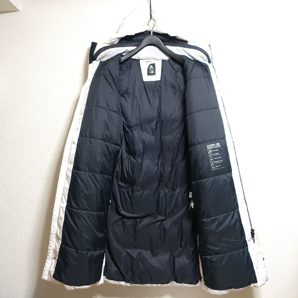 THE NORTH FACE ノースフェイス ダウンコート ロング ダウンジャケット メンズ Lサイズ 正規品 ホワイト Z1186_画像3