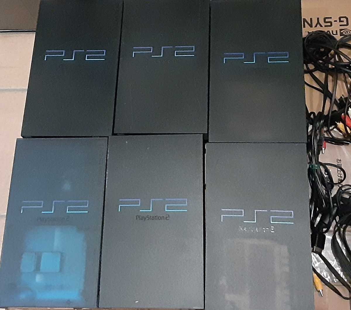 プレイステーション2　　PS2 　PlayStation2 本体　6台 ケーブル　付　ソニー　SONY　ジャンク　_画像1