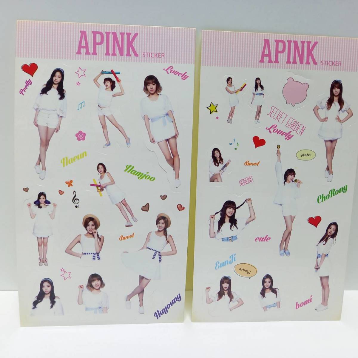 ♭即決【公式】APINK★PINK MEMORY★ボミ★クリアファイル　ステッカー2枚付　公式グッズ　チョロン　ナウン　ウンジ　ハヨン　ナムジュ　_画像2