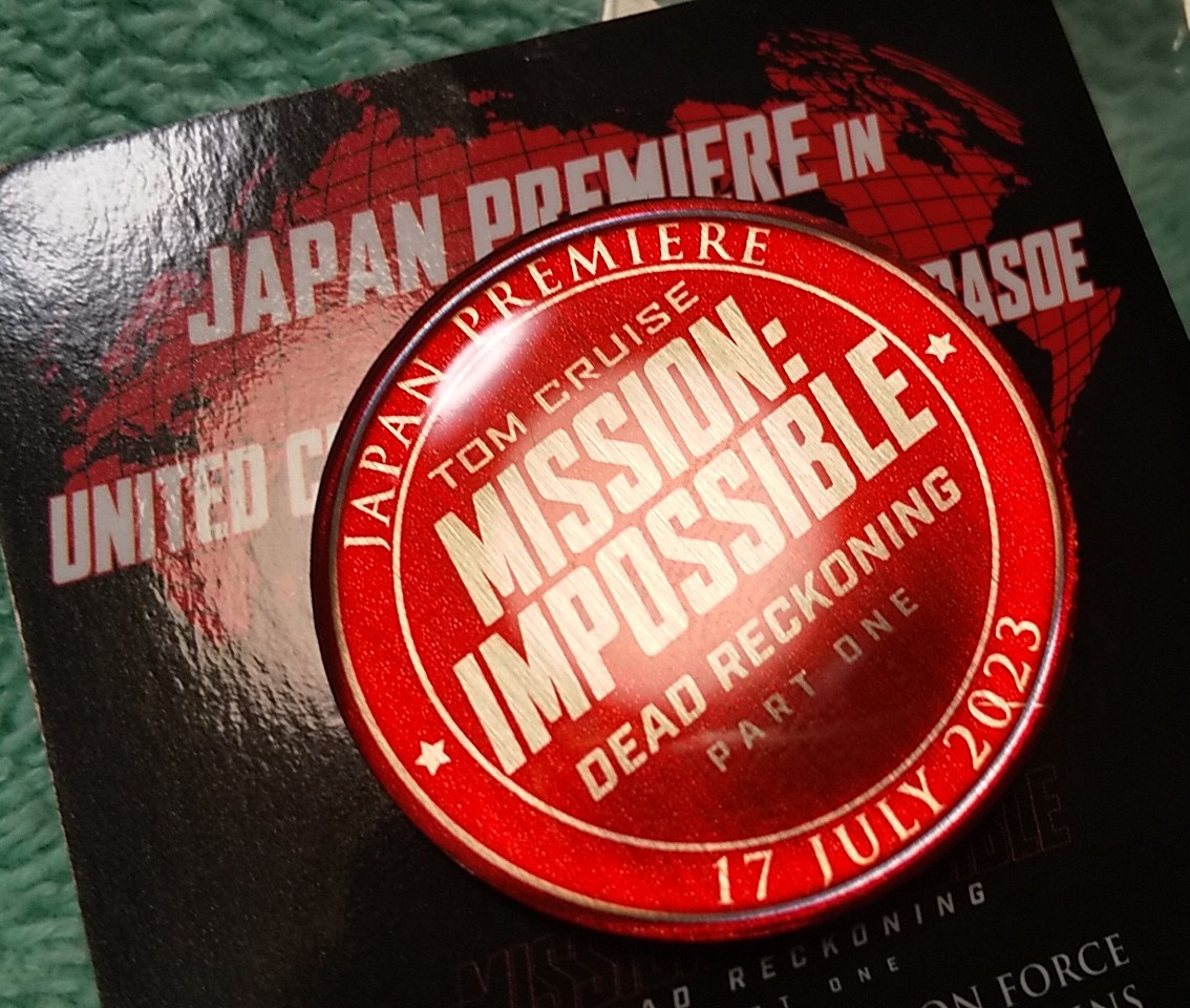 未使用　ジャパンプレミア　ミッションインポッシブル　デッドレコニング　2023年7月17日　オリジナルピンズ　_画像2