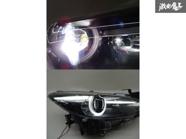 マツダ 純正 BM5AP BM5FP アクセラ 後期 LED ヘッドライト ヘッドランプ 右 右側 運転席側 STANLEY W3633 LEDOK 要補修 棚11-3_画像9