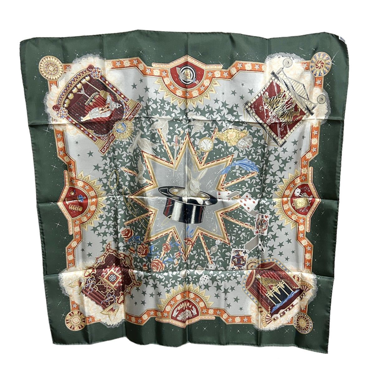 HERMES エルメス カレ90 LA MAGIE マジック ウサギ 手品 鳩 HERMES エルメス カレ90 LA MAGIE マジック ウサギ 手品 鳩