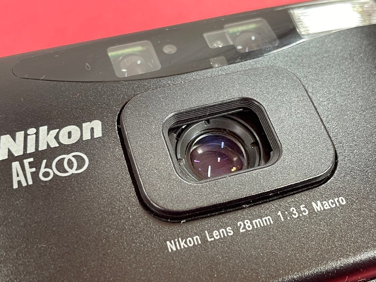 【ジャンク品】Nikon AF600 QD PANORAMA ニコンミニ フィルムカメラ コンパクトカメラ パノラマ 28mm 1:3.5 Macro【長期保管品】_画像8
