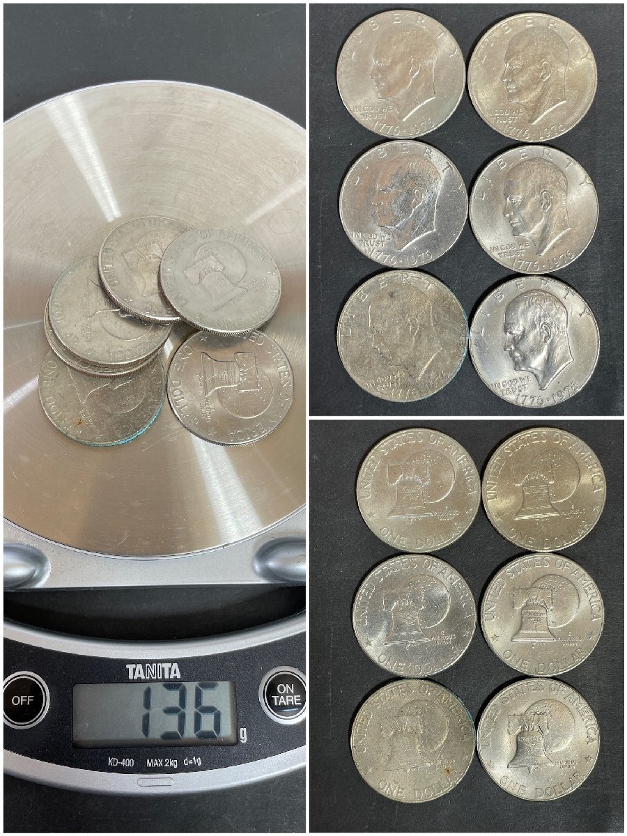 アメリカ硬貨 米貨 4.4kg超 大量 ドル硬貨 銀貨 アイゼンハワード イーグル ハーフダラー バッファローコイン スーザンアンソニー 1945 10C_画像3