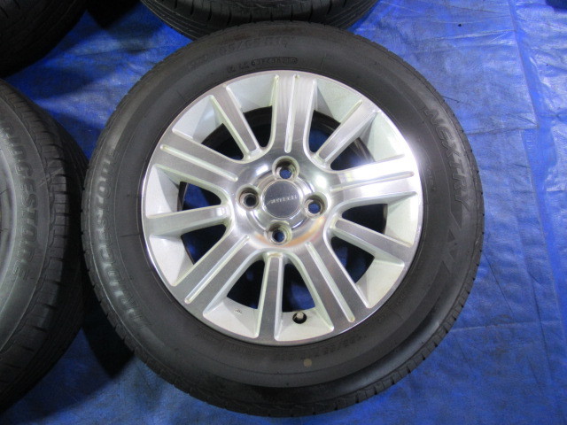 激安即決！ 日産純正 AUTECH 15-5.5J 4H/100 ET40 + BRIDGESTONE 185/65R15 2021年 中古4本！ウィングロード ティーダ ノート T007739_画像6