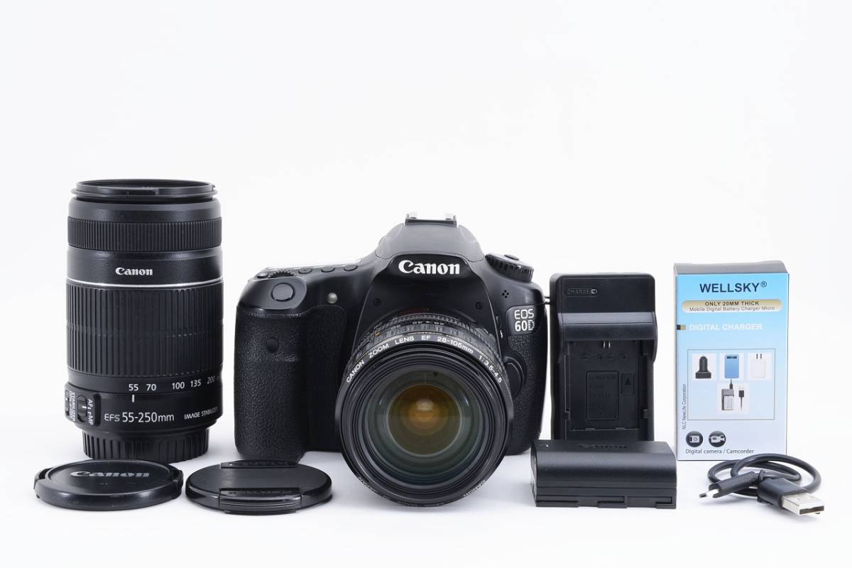 14032 Canon EOS 60D ダブルズームキット キヤノン デジタル一眼
