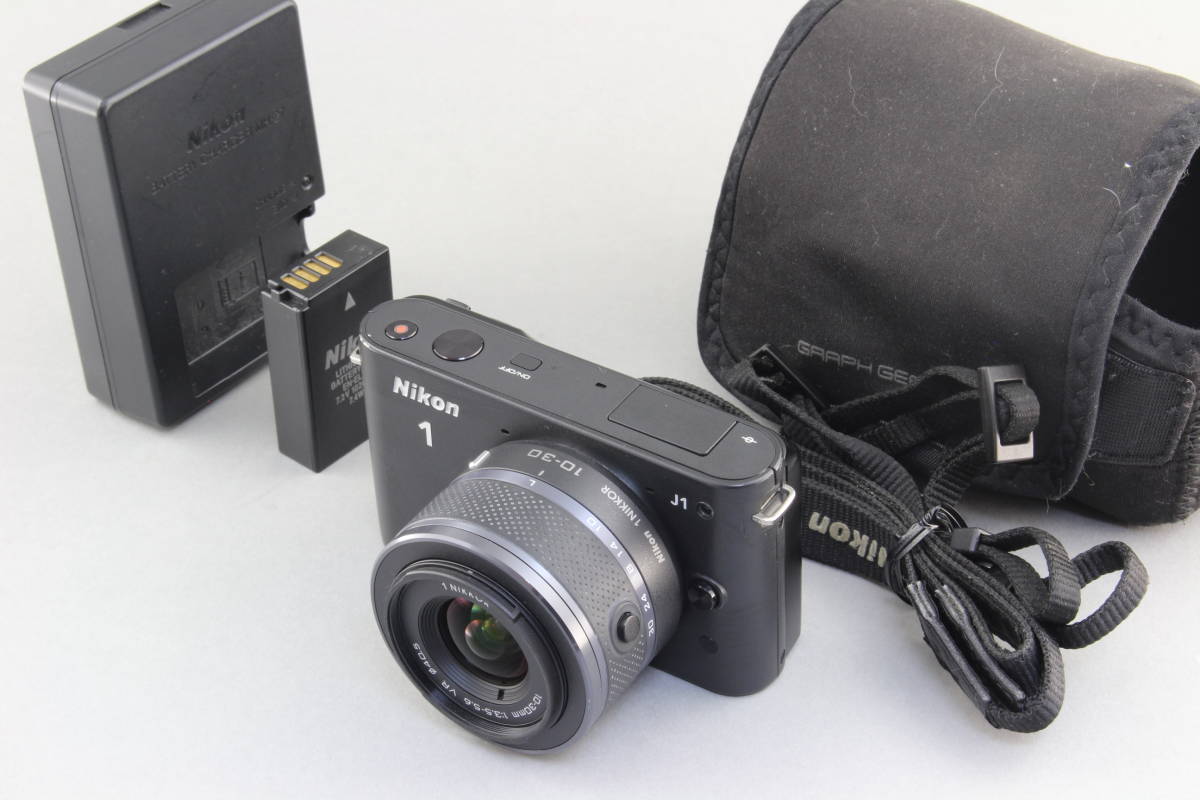 B+ (並品) Nikon ニコン J1 ブラック 10-30mm レンズキット (6)