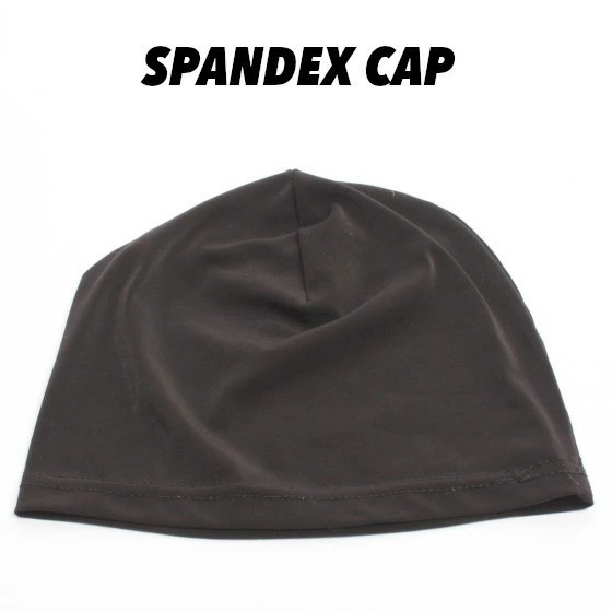 SPANDEX CAP スパンデックス キャップ ブラック 黒 バンダナ まとめ売り 伸縮 海賊 スカルキャップ スカル ビーニー ドゥーラグ DU-RAG USA_画像2