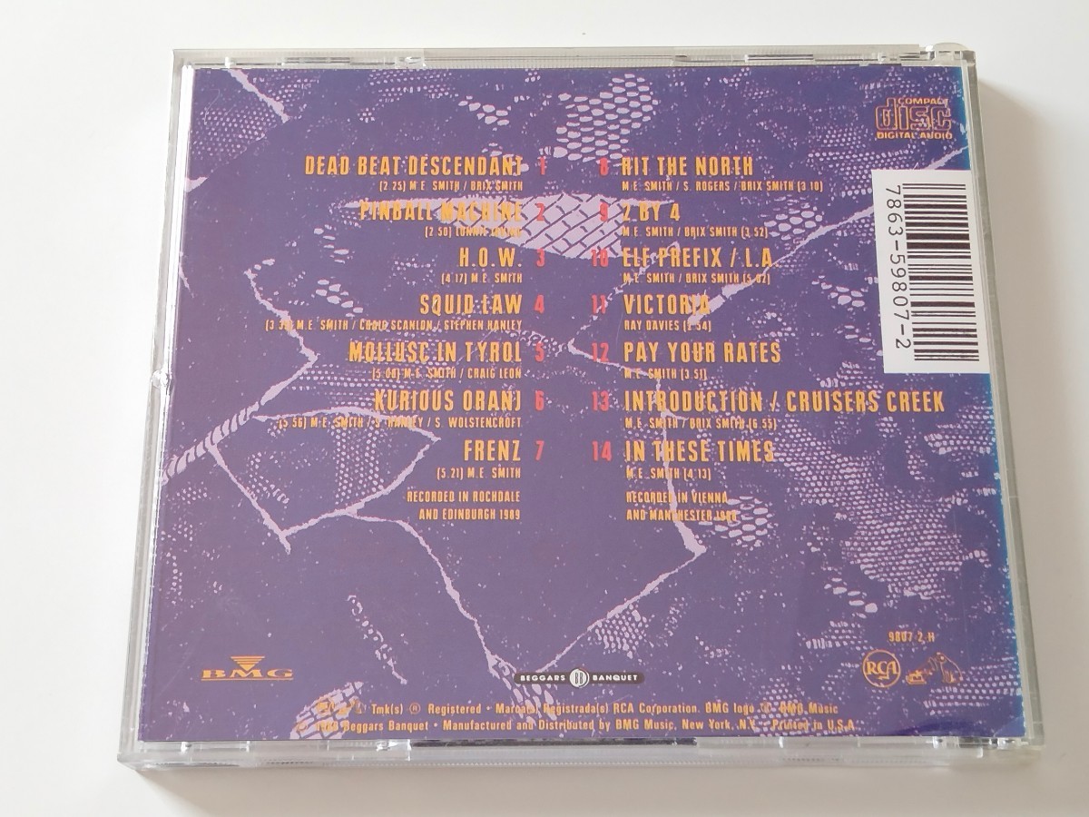 THE FALL / SEMINAL LIVE CD BEGGARS BANQUET US 9807-2H 89年STUDIO&LIVE作,ザ・フォール,Mark E.Smith,Victoria(Kinks),Hit The North,_画像2