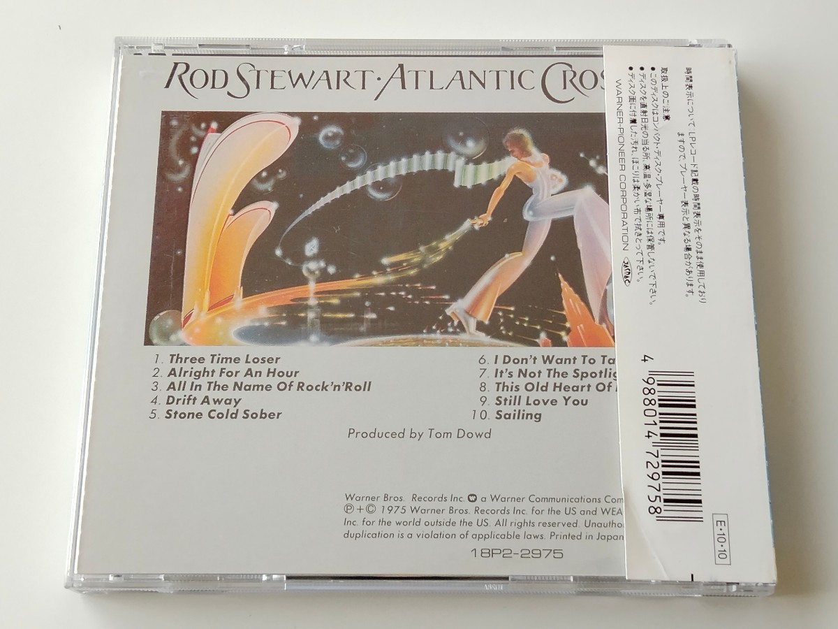 【CSR刻印/89年盤】Rod Stewart / Atlantic Crossing 帯付CD ワーナー 18P2-2975 ロッド・スチュワート75年名盤,Sailing,Drift Away,_画像2
