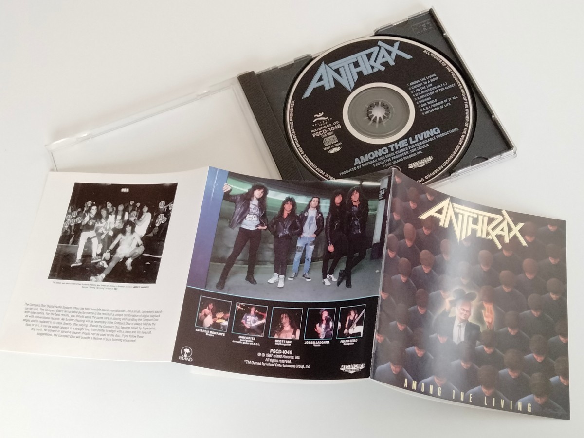 ANTHRAX / AMONG THE LIVING 日本盤CD PSCD1046 87年名盤,90年発売盤,アンスラックス,N.F.L.,Caught In A Mosh,Indians,I Am The Law,_画像3