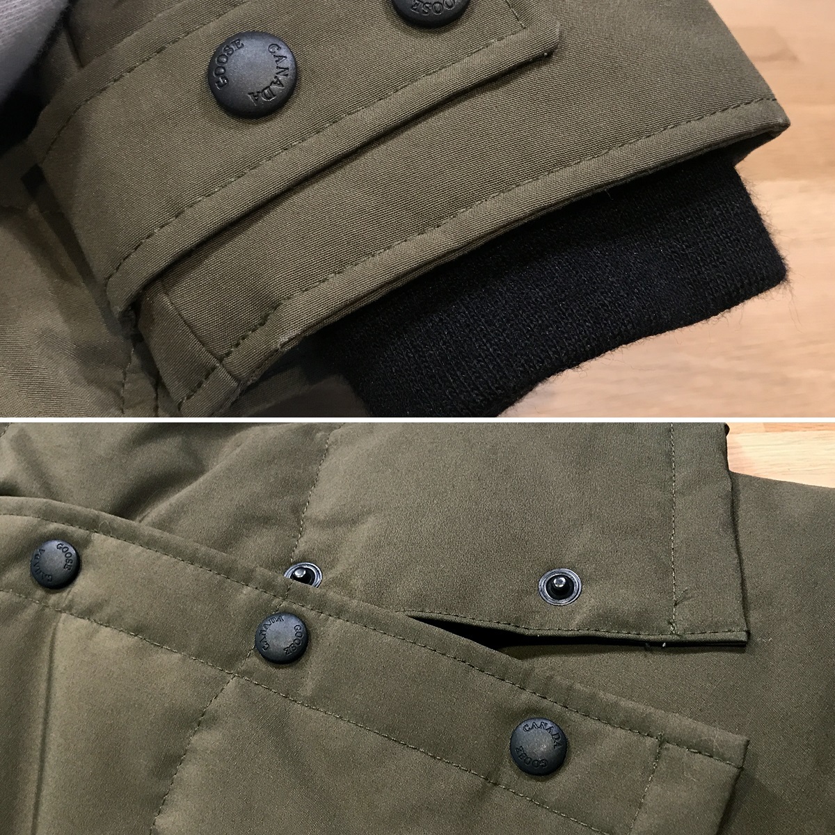 [ as good as new ] Canada Goose shell bar n Parker down coat khaki 3802LA XS size 11473