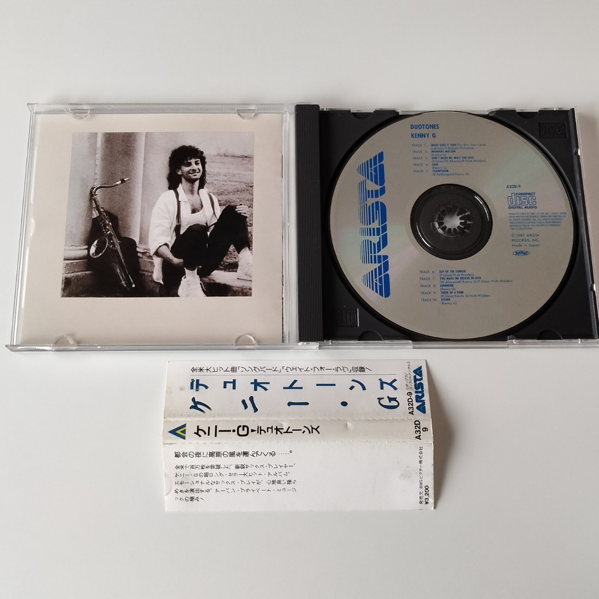 【帯付 国内盤CD】KENNY G/DUOTONES(A32D-9)ケニー・G/デュオトーンズ/1987年旧規格盤/ソングバード/ウェイト・フォー・ラヴ_画像3