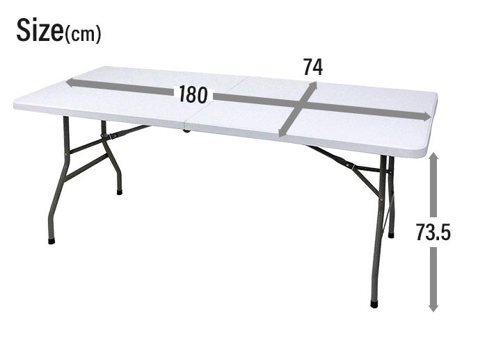 【値下げ】 折りたたみテーブル アウトドア 大きい幅180 丈夫 強化プラスチック 作業 テーブル キャンプ M5-MGKBO00013_画像4