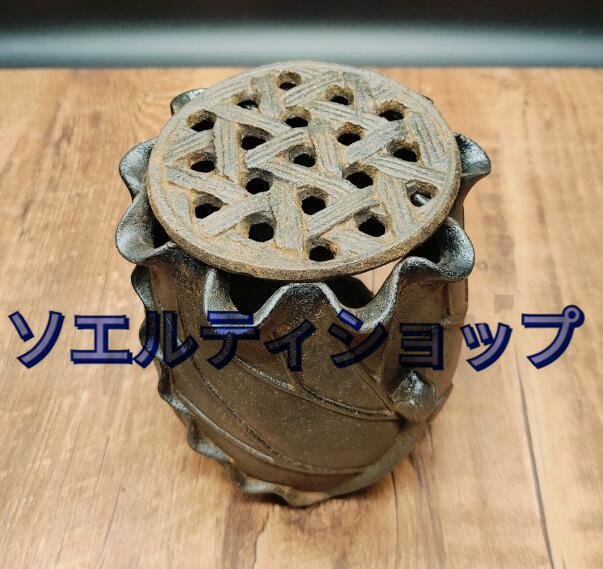 鉄器*ハスの葉煮茶炉炭火炉茶席温酒炉鋳鉄コレクション_画像6