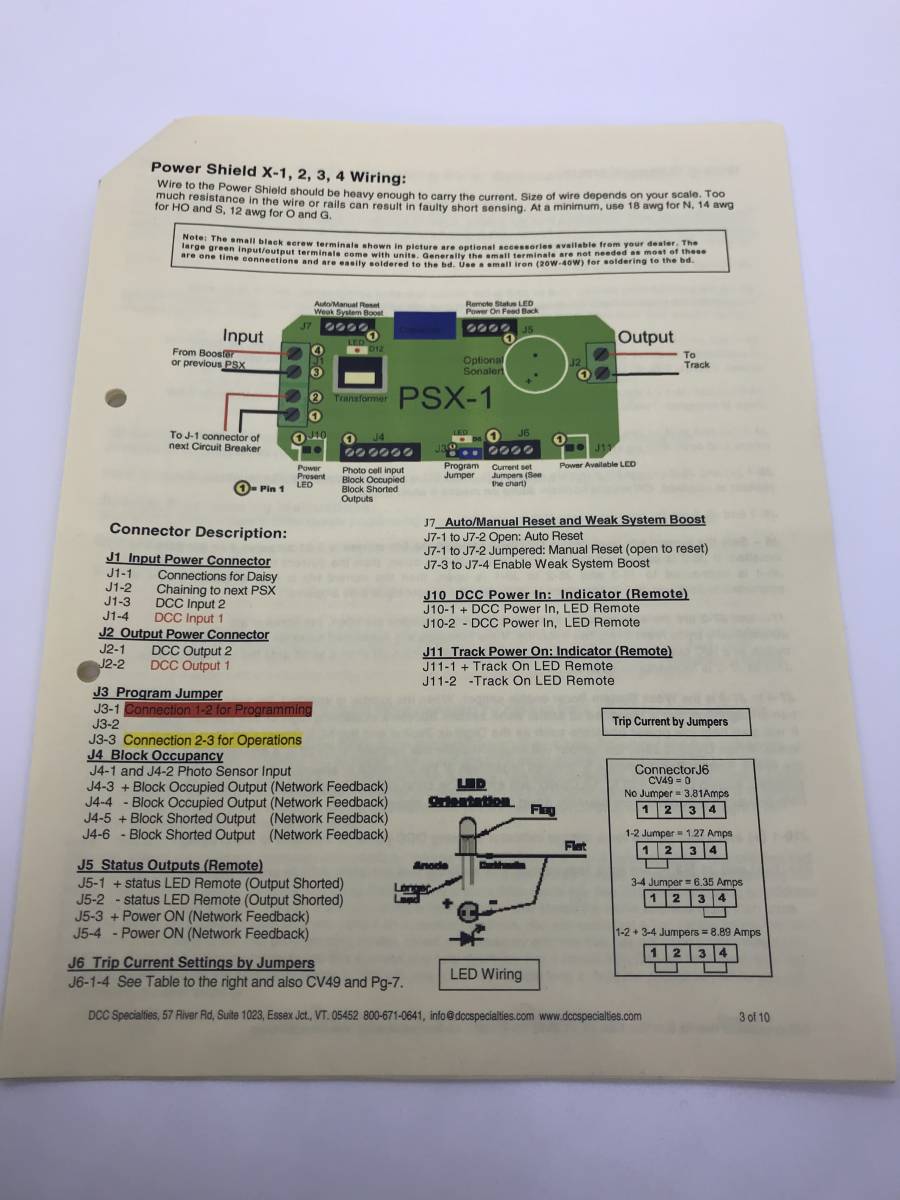 DCC Specialties製Circuit Breakerサーキットブレーカー2個組（中古品）_英文マニュアル