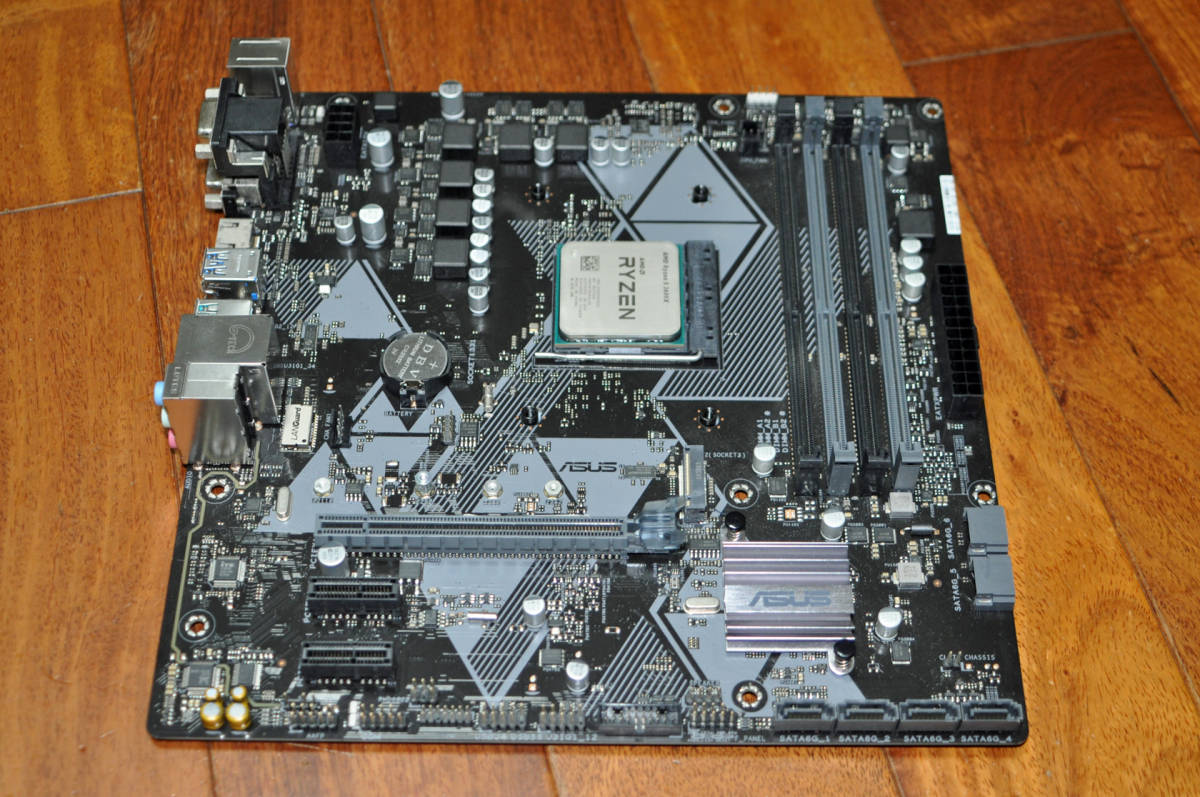 AMD 第3世代 Ryzen 人気 Ryzen 5 3600X SOCKET AM4 大容量キャッシュ搭載 高性能 CPU + ASUS PRIME B450M-A + CPUファン セット 動作品_画像1
