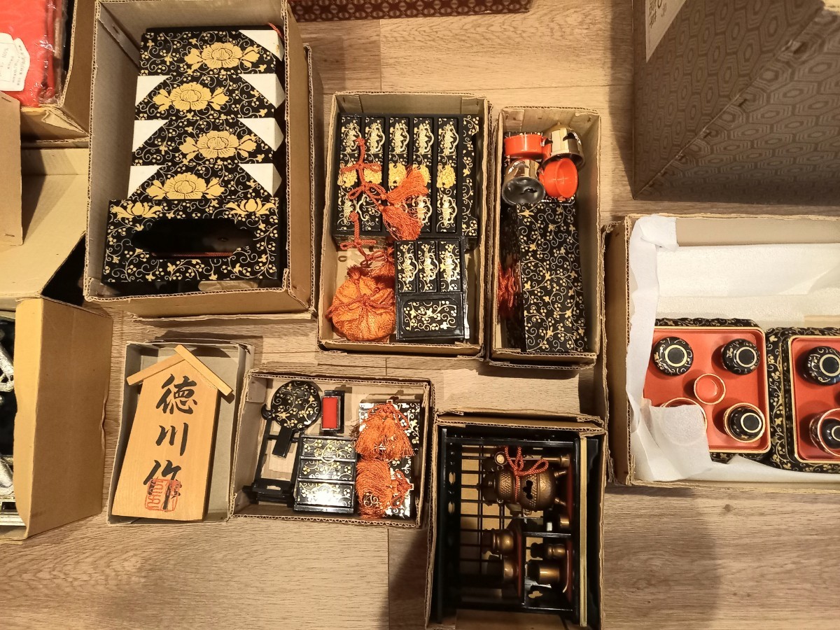 徳川作 雛人形 雛道具 香琳 九番三五人形一式/九番三五附属道具 徳川作 雛人形 雛道具 香琳 九番三五人形一式/九番三五附属道具