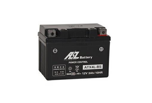 スーパーカブ90カスタム バッテリー AZバッテリー ATX4L-BS AZ MCバッテリー 液入充電済 AZバッテリー atx4l-bs_画像1